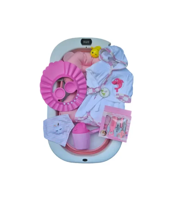 Bañera plegable con accesorios