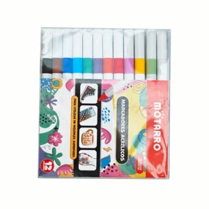MARCADORES ACRÍLICOS 12 COLORES MOTARRO